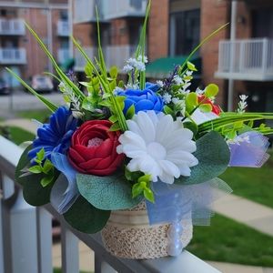 Handmade soap flower arrangements
